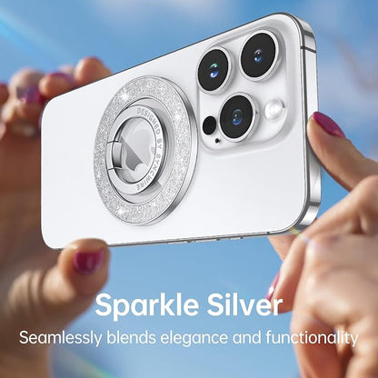 Syncwire Magnetic Phone Grip for MagSafe, Sparkle Ring Holder, Rotatable Kickstand Bling Ring Stand Removable MagSafe Accessories for iPhone 17 Pro Max 16 15 14 13, Android, Samsung etc.