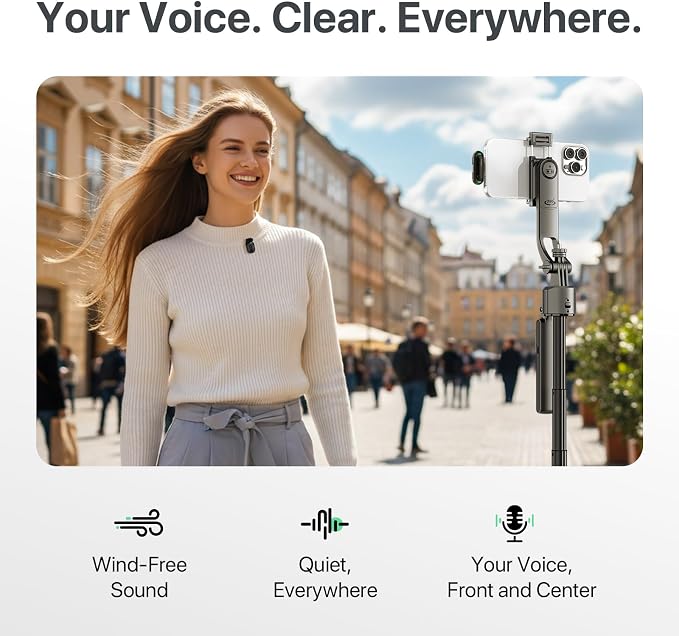 SYNCO Mini Wireless Microphone with AI Noise Cancellation for iPhone/Android, Plug-and-Play Magnetic Lavalier Mic with Lightning Receiver, 328 ft Range, 12H Battery for Video Recording & Vlogging