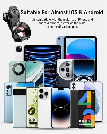 Evil eye 10X Macro Phone Lens Kit for Smartphone with Universal Clip, Professional Macro Photography Lens for iPhone, Samsung and Most of Android Smartphone