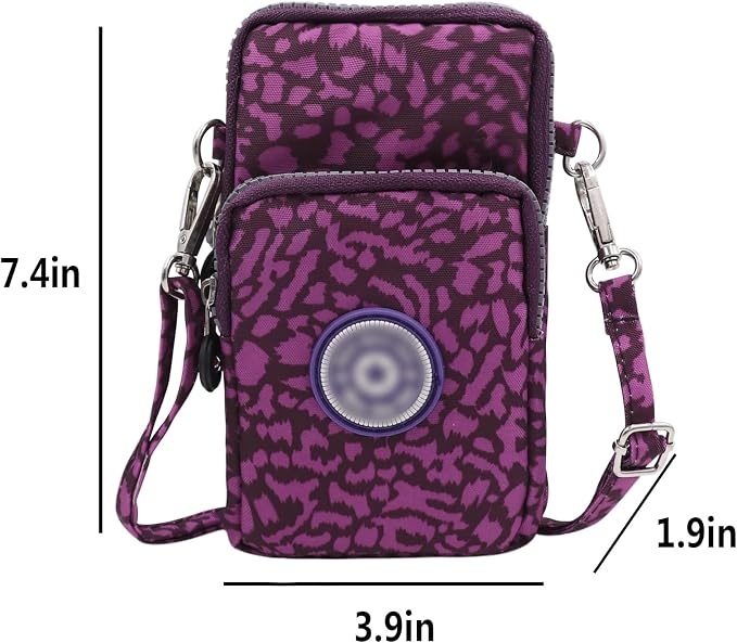ZGMYC 3-Layers Cellphone Pouch Wristlet Purse Waterproof Sports Armband Shoulder Bag Wallet