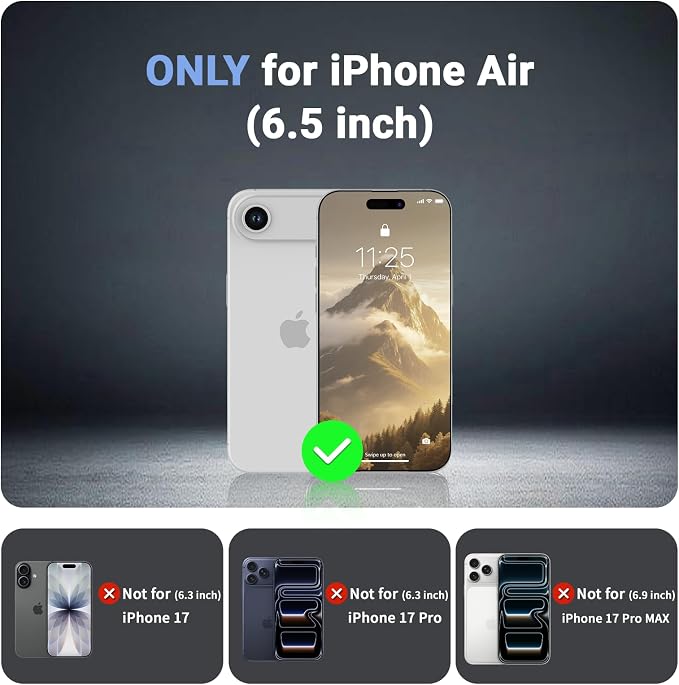 jaroco Magnetic for iPhone Air Case, [Compatible with MagSafe][Military Grade Drop Protection][Heavy Duty Protection][Non-Slip][Shockproof] 2-Layer Durable Bumper Phone Case 6.5''-Antique White