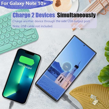 Battery Case for Samsung Galaxy Note 10+ Plus 5G, 6000mAh Rechargeable Extended Battery Charging Case, External Battery Charger Case, Add 100% Extra Juice