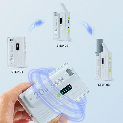 12700 Battery Charging Adapters Case Detachable NonWelding Design Portable Powerbanks Housing Shell Multiple Protections Type C Replaceable Battery Powerbank Case