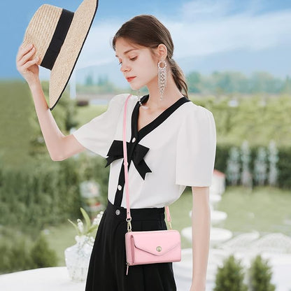 Peacocktion Crossbody Bags for Women RFID Wristlet Wallets Travel Vegan Leather Small Clutch Purses with Phone Pocket Zipper