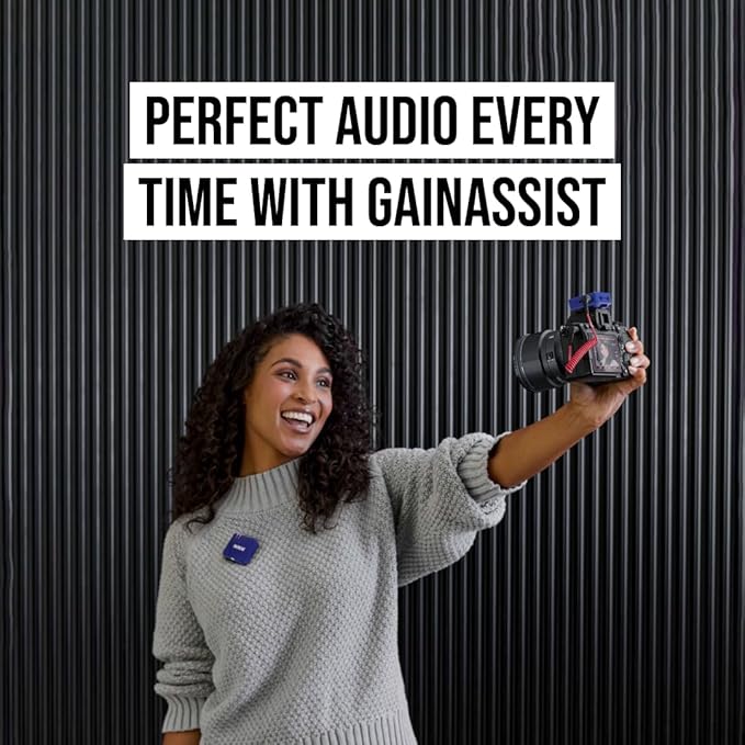 RØDE Wireless GO (Gen 3) – Compact Wireless Mic – Pristine Audio, 32-bit Float Recording, Automatic Level Control, for Phones, Cameras and Computers (Cobalt)