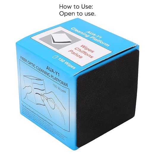 Fiber Optic Wipes Fiber Optic Cleaner, 150Pcs Fiber Optic Cleaning Wipes Fiber Optic Cleaner Lint Cloth Dispenser Dust Fiber Optic Connector Wipe