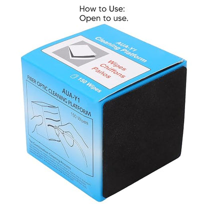 Fiber Optic Wipes Fiber Optic Cleaner, 150Pcs Fiber Optic Cleaning Wipes Fiber Optic Cleaner Lint Cloth Dispenser Dust Fiber Optic Connector Wipe