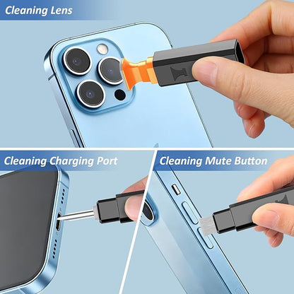 13-in-1 for iPhone Cleaning Kit Charging Port Cleaner- Multi-Tool Phone Cleaner for Repair iPhone AirPods Pro iPad (Type C) Charging Port Speaker, Lightning Cables, Connectors with Portable Case