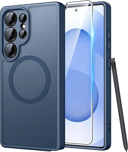 FNTCASE for Samsung Galaxy S26 Ultra Case, Compatible with Magsafe Blue | Screen Protector, Full Camera Protection, Translucent Matte, 14FT Military Grade Drop Proof, Protective Phone Cover