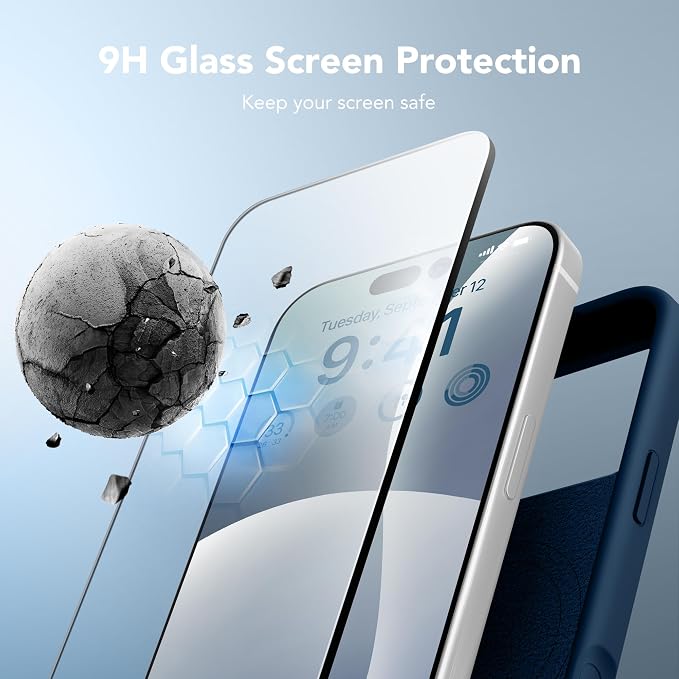 GONEZ Magnetic for iPhone 17 Pro Max Case, Compatible with MagSafe, [Screen Protector + Camera Lens Protector], Liquid Silicone Anti-Scratch Shockproof Protective Phone Case 6.9 inch, Dark Blue