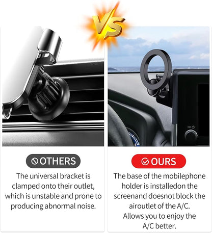 MaserWeller Car Phone Holder for Toyota RAV4 2019-2025 Accessories 7/8-Inch Screen Fixed Clip, 360° Rotation Smart Phone Mount Compatible with MagSafe, Cell Phone Holder That Does Not Affect Air Vent
