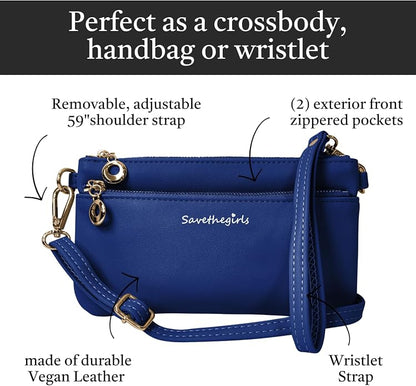 Save the Girls Cell Phone Purse - Touch Screen Women’s Crossbody Bag - Clutch Purses for Women (Bella) | Touch Screen, for Women