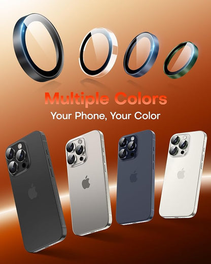 TOCOL for iPhone 15 Pro Max Camera Lens Protector/iPhone 15 Pro Camera Lens Protector Tempered Glass HD Individual Scratch Resistant Cover Accessories Case Friendly 2 Pack（Alpine Green）
