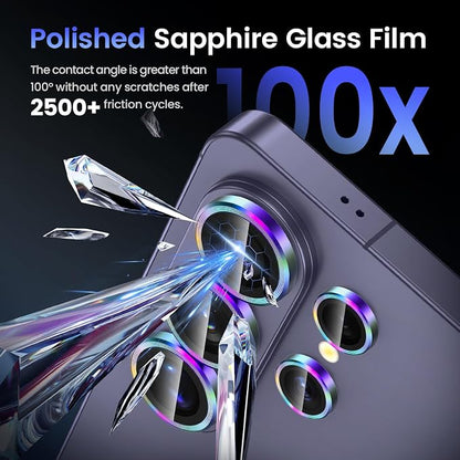 Tensea (3+2PCS Compatible with Samsung Galaxy S26 Ultra Camera Lens Protector, 9H Tempered Glass Camera Cover Screen Protector Metal Individual Ring [Installation Tray][Case Friendly]