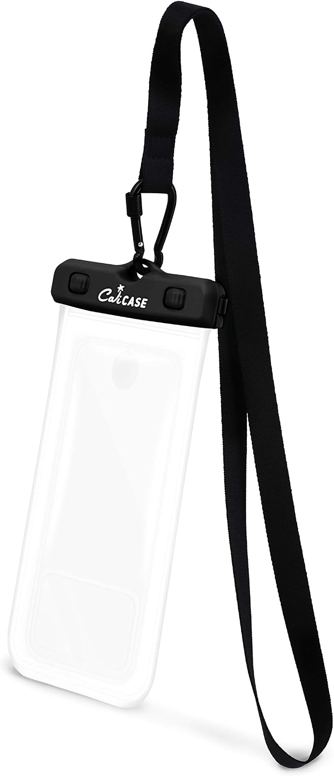 CaliCase Premium Universal Waterproof Phone Pouch - IPX8 Waterproof Phone Case with Lanyard for iPhone and Android - Clear