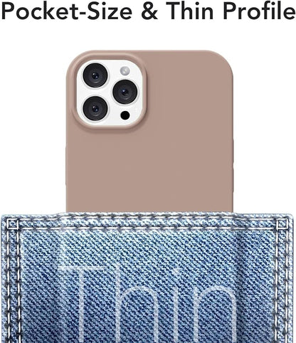 for iPhone 12 Pro Max Case Silicone Compatible with Magsafe Case, Ultra Slim Thin Magnetic Phone Cases Mag Safe, Cute Soft Rubber Gel TPU Matte Plain Wireless Charging Cover for Women, Brown
