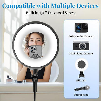 PlusAcc 69” Magnetic Selfie Stick Tripod - Extendable Phone Mount for MagSafe, 360°Rotation Travel Stand with Rechargeable Remote, Compatible with iPhone, Camera, Video Recording