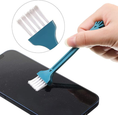 Frienda Anti Dust Plug Metal Phone Port Cover Compatible with iPhone 14/13/12/11 Lightning Connector Cleaning Tool Kit Phone Speaker Cleaner Receiver Dust Remover Multicolor