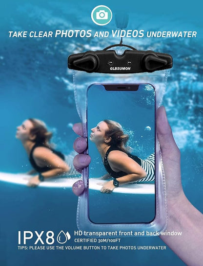 Universal Waterproof Phone Pouch, 4 Pack IPX8 Waterproof Phone Lanyard Case Compatible with iPhone 17 16 15 14 13 Max Pro Plus, Galaxy S23 S22 S24 Note 20/10/9 up to 7.5", Dry Bag for Vacation