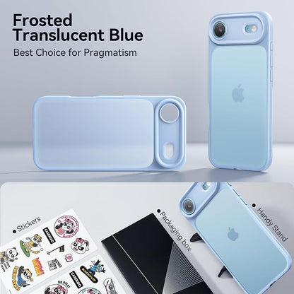 CASEKOO for iPhone 17 Air Case, [Never Yellow Technology] [Mil-Grade Drop Protection] Translucent Slim Cover Women Men for iPhone 17 Air Phone Case 6.5 inch, Frosted Light Blue