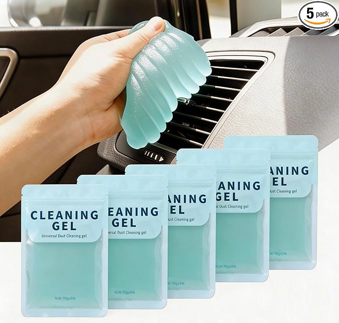 ASFSKY Car Cleaning Gel (5 Pack) Cleaning Putty Universal Dust Cleaning Car Interior Cleaner Keyboard Dust Remover Car Slime Gifts for Men Women Girl