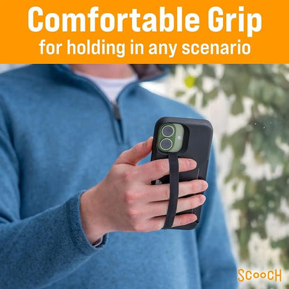 Scooch Bandmate, Elastic Flexible Phone Strap, Universal Slim Hand Finger Grip, Non-Slip Cell Phone Holder, Fits All Phone Cases