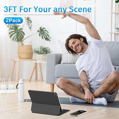 2Pack USB C Fast Charger for iPad Pro 13/12.9/11 in 2025-2018,iPad 11th,iPad Air 4th/5th 10.9",iPad Mini 7th Generation,iPad Charger Fast Charging Wall Charger Block with 3FT USB C to C Cable
