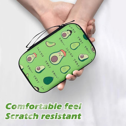 CameCosy DIY Phone Charger Cover Storage Sets Cable USB Earphone Wire Saver Organizer with Travel Storage Bag, Soft Cute Cable Protector Phone Charger Protector Compatible for iPhone(Avocado)