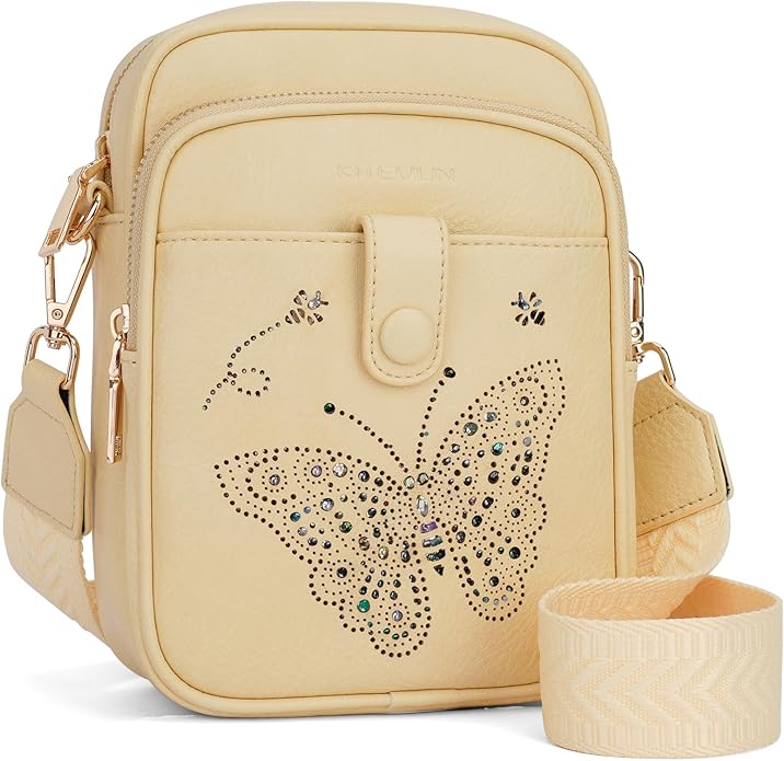 KITEVIUN Crossbody Bags for Women Leather Crossbody Purse Small Shoulder Phone Purse with Adjustable Strap & RFID Card Slots