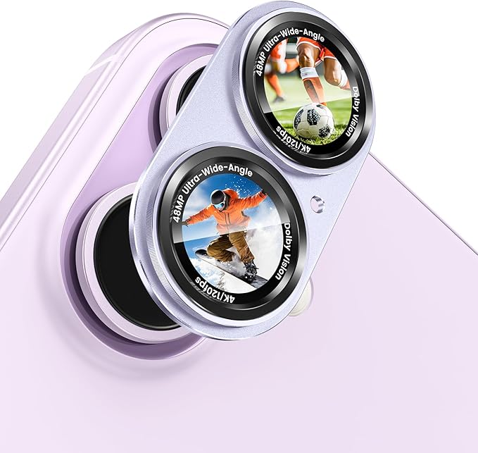 Goton Compatible for iPhone 17 & 16 & 16 Plus Camera Lens Protector, 1-Pack Aluminum Alloy Metal Cover with HD Tempered Glass, Pro Camera Style, Shatter-Resistant, Scratch-Proof, Case Friendly, Black
