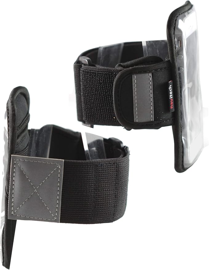 Navitech Black Running/Jogging/Cycling Water Resistant Sports Armband Compatible with The Samsung Galaxy A70