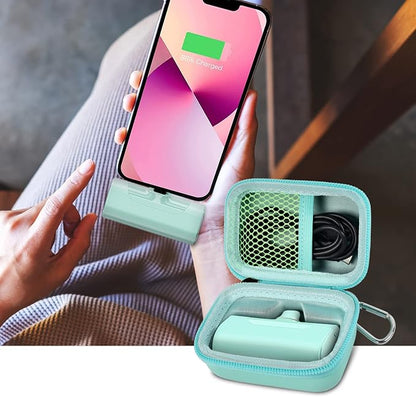 Portable Charger Power Bank Case for Swyop/for Feob/for Charmast/for JEJILL/for LanLuk/for VEGER/for iWALK/for Taegila/for Kuulaa and More Small Charging Battery Pack - Bag Only (Green)