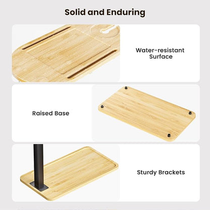 Bathtub Tray Table, Freestanding Bath Side Table Tub Tray Caddy, 3 Layer Bamboo Bath Board Shelf, Bathtub & Bathroom Accessories, New Home Gift for Mom, Housewarming, Anniversary, Wedding