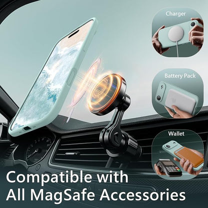FireNova Magnetic for iPhone Air Case, Compatible with MagSafe, [Integrated Silicone Camera Control Button] [Camera Protection] Microfiber Lining Phone Case for iPhone 17 Air, 6.5", Mint Green