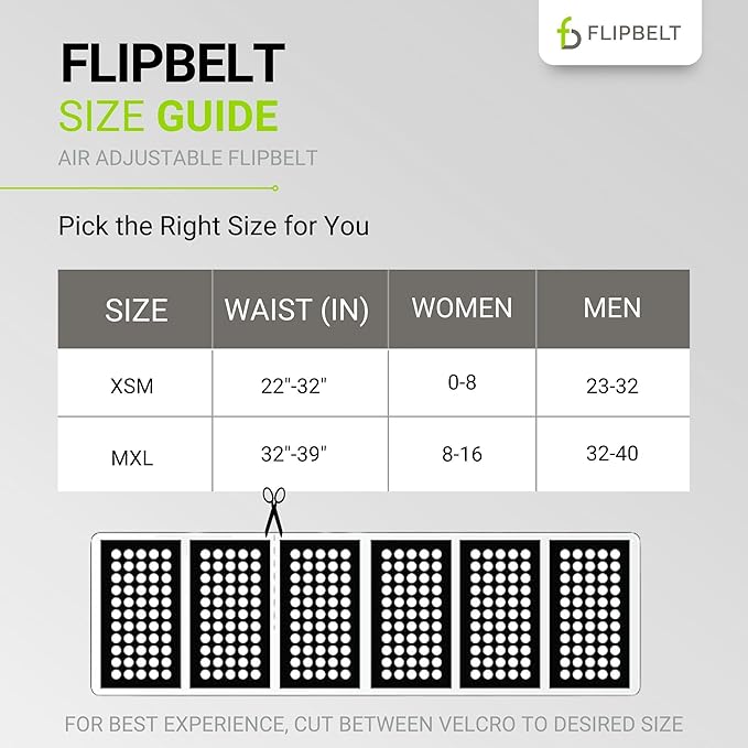 FlipBelt Air Adjustable - Black - MXL