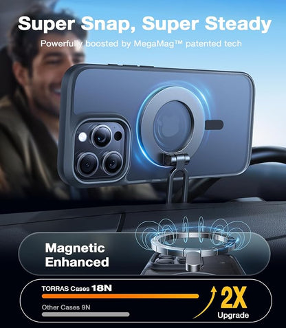 TORRAS Ostand 10,000mAh QI2 Magnetic Battery Pack with Stand & Magnetic Case — Buy Together to Save 15%