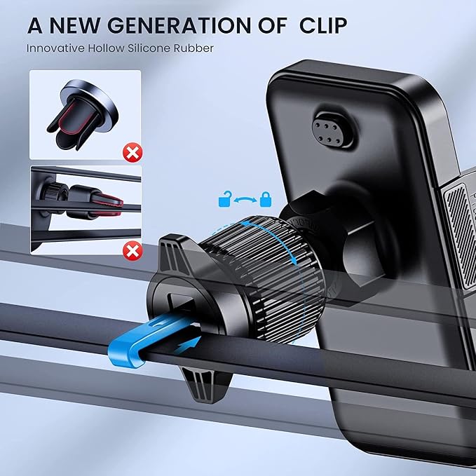 Phone Holder Car Mount for iPhone[Powerful Suction]Phone Mount for Car Dashboard Windshield Air Vent Universal Accessories[Thick Cases Friendly]Automobile Cell Phone Holder Fit iPhone Smartphone