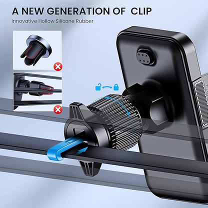 Phone Holder Car Mount for iPhone[Powerful Suction]Phone Mount for Car Dashboard Windshield Air Vent Universal Accessories[Thick Cases Friendly]Automobile Cell Phone Holder Fit iPhone Smartphone