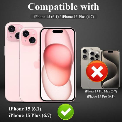 YWXTW [5 Pack Designed for iPhone 15 Camera Lens Protector, for iPhone 15 Plus Camera Lens Protector, Night Shooting Mode, Anti Scratch HD Clear 9H Hardness Tempered Glass