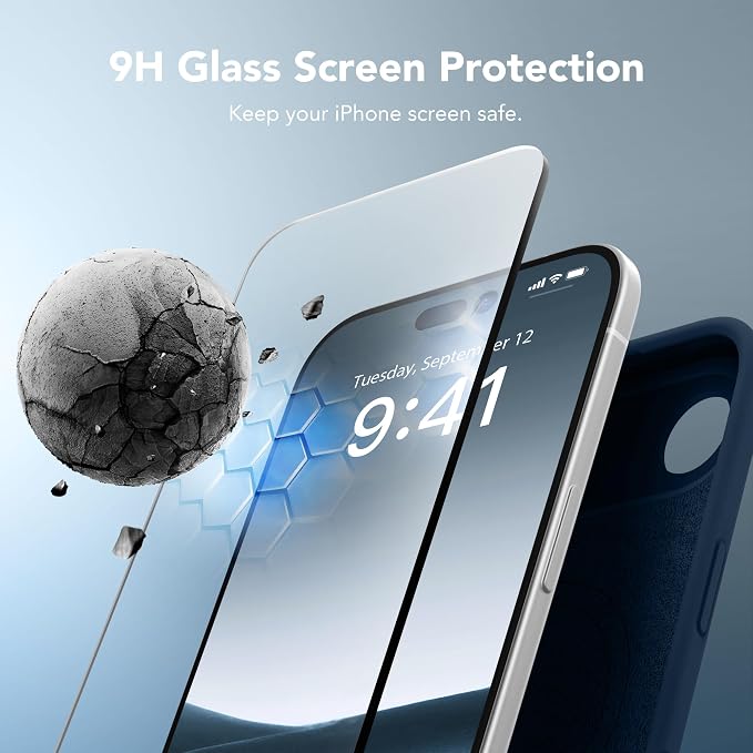 Magnetic for iPhone Air Case, Compatible with MagSafe, [Full Camera Protection][Screen Protector] Silicone Shockproof Protective Phone Case for iPhone 17 Air 6.5", Cobalt Blue