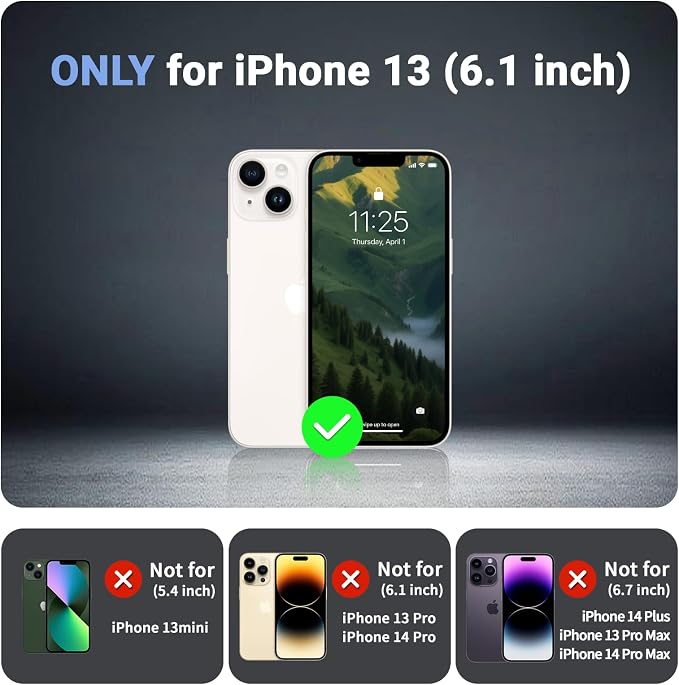 jaroco Magnetic for iPhone 13 Case, [Compatible with MagSafe][Military Grade Drop Protection][Heavy Duty Protection][Non-Slip][Shockproof] 2-Layer Durable Bumper Phone Case 6.1''-Army Green