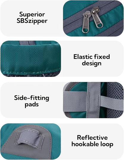 WATERFLY Fanny Pack Waist Bag: Fannie Pack 2 Water Bottle Holders Lumbar Belt Hiking Walking Running Jogging Camping Large Woman Man (Bottle Not Included)