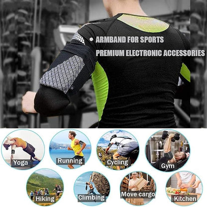 Universal Sports Armband for All Phones. Cell Phone Armband for Running, Fitness and Gym Workouts (iPhone X/8/7/6/Plus,Samsung Galaxy S9/S8/S7/S6/Edge/Plus & LG, Google & More) Black, S