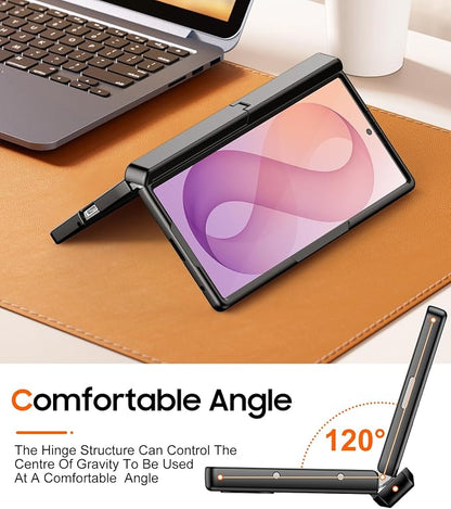 SPIDERCASE Magnetic for Samsung Galaxy Z Fold 8 Ultra Case,Built-in [Screen Protector] [Hinge Protection] [Kickstand] Full Body Protective Phone Case for Z Fold 8 Ultra - Black