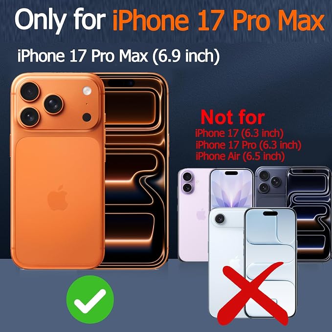 Battery Case for iPhone 17 Pro Max, Enhanced 12000mAh Portable Protective Wireless Charging Case Support Carplay Compatible with iPhone 17 Pro Max (6.9 inch) Rechargeable Battery Charger Cover(Black)