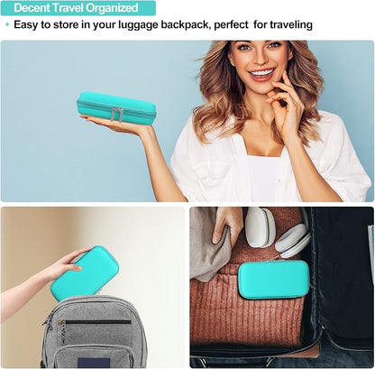Elonbo Carrying Case for Apple MagSafe Charger Battery Pack, Hard Travel Organize Bag for Mag Safe Magnetic Power Bank for iPhone 13/13 Pro, Extra Mesh Pocket Fits Power Adapter Cable, Green