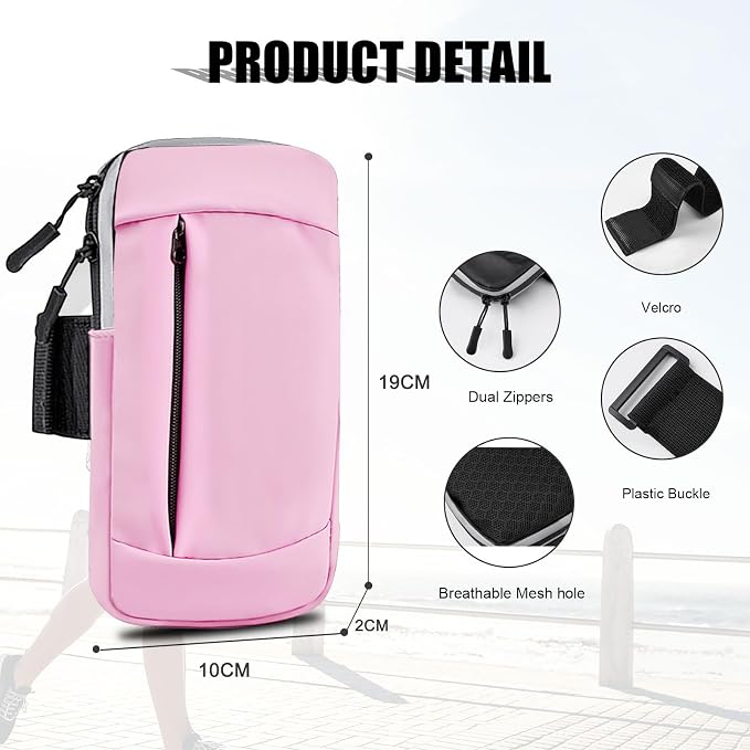 Phone Holder for Running Armband Cell Phone Holder for iPhone Armband 11 12 13 14 15 16e 16 17 Pro Max Xs Xr X 8 Plus Galaxy Ultra S26 Pouch,Exercise Sports Arm Band Sleeve Bag Fit Women Kids