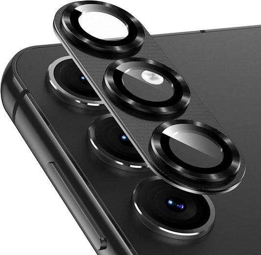 Korecase Camera Lens Protector for Samsung Galaxy S23 / S23 Plus Metal Tempered Glass Camera Cover Film, Rear Lens Case Friendly for Samsung Galaxy S23 / S23 Plus - Black