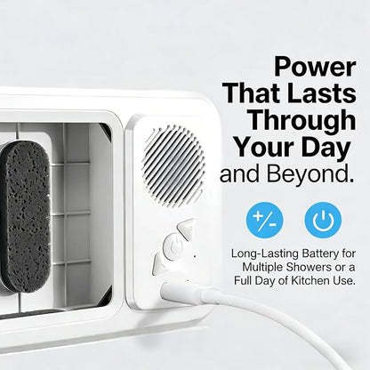 Bluetooth Shower Phone Holder with Speaker, Upgraded Water Proof Phone Holder for Shower,Adjustable Waterproof Box Speaker,Hands-Free Music&Video,360° Rotation,Fixed Mount for Bathroom (1, Bluetooth)
