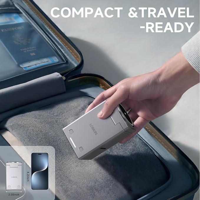 LOBKIN 3 in 1 Wireless Charging Station for Apple Multiple Devices, 15W Fast Foldable Magnetic Charger Stand for iPhone 16 15 14 13 12 Pro Max, Apple Watch Series 10/9/8/Ultra, AirPods - Silver